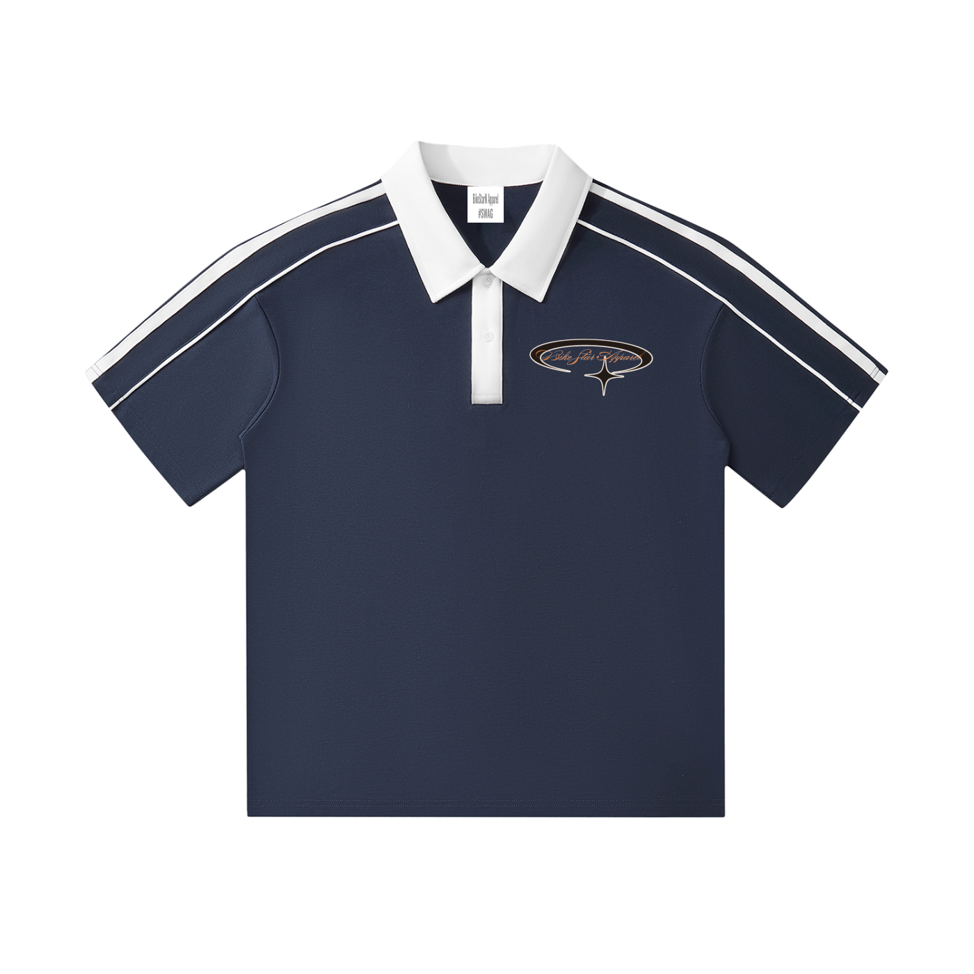 Contrast Collar Short-Sleeve Polo Shirt