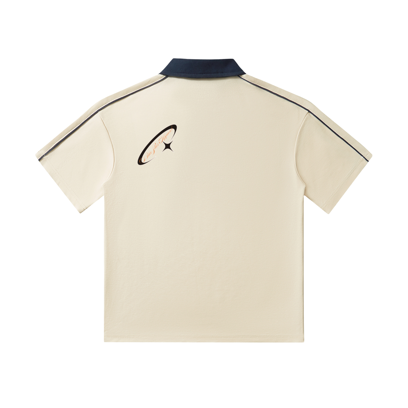 Contrast Collar Short-Sleeve Polo Shirt